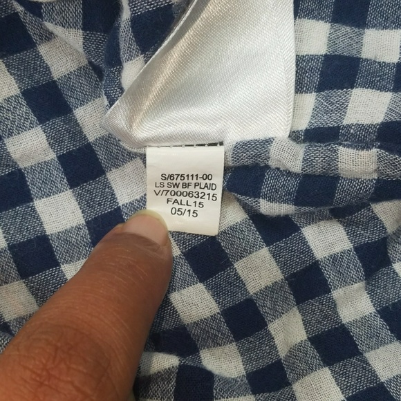 [Banana Republic] Soft Wash BF Plaid Button up - Picture 4 of 5